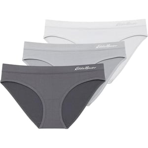 Eddie Bauer Womens Bikini Underwear 3 PackCastlerockMindful GrayAthletic Gray