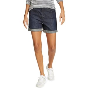 Eddie Bauer Womens Boyfriend Rolled ShortsPlus Deep Rinse