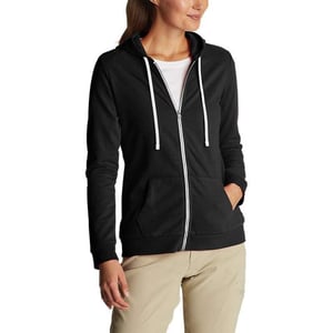 Eddie Bauer Womens Camp Fleece FullZip HoodieBlack