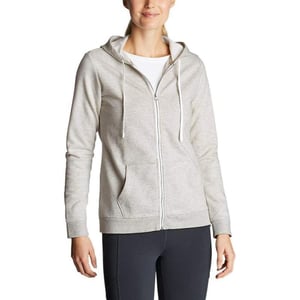 Eddie Bauer Womens Camp Fleece FullZip HoodieLt Htr Gray