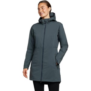 Eddie Bauer Womens Cloud Cap Stretch Insulated Trench CoatPetite Storm