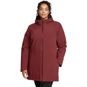 Eddie Bauer Womens Cloud Cap Stretch Insulated Trench CoatPlus Dusty Red