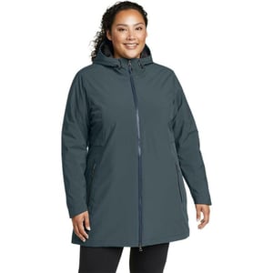 Eddie Bauer Womens Cloud Cap Stretch Insulated Trench CoatPlus Storm