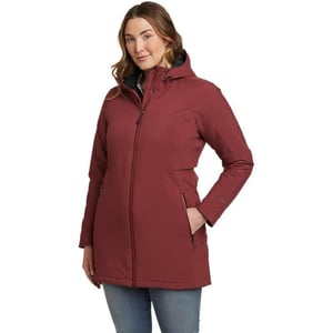 Eddie Bauer Womens Cloud Cap Stretch Insulated Trench CoatRegular Dusty Red