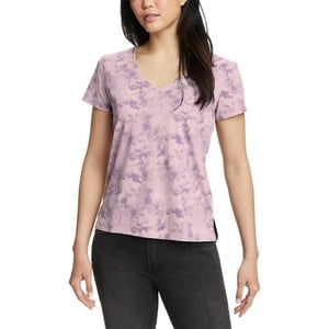 Eddie Bauer Womens Coast and Climb ShortSleeve VNeck TShirt  PrintPale Lavendar