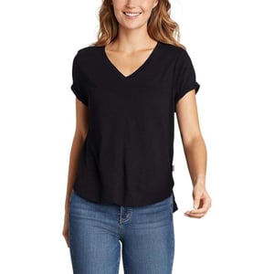 Eddie Bauer Womens Concourse ShortSleeve PanelFront TShirtBlack