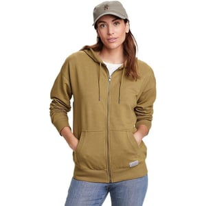 Eddie Bauer Womens Cozy Camp FullZip HoodiePetite Dk Tan