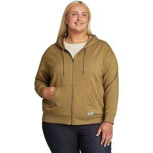 Eddie Bauer Womens Cozy Camp FullZip HoodiePlus Dk Tan