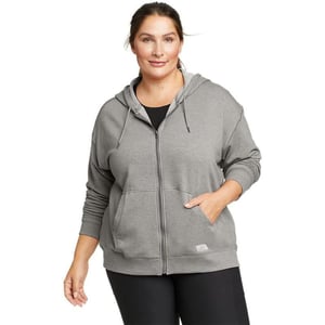 Eddie Bauer Womens Cozy Camp FullZip HoodiePlus Heather Gray