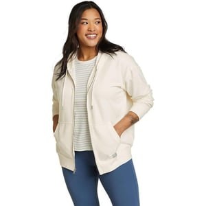 Eddie Bauer Womens Cozy Camp FullZip HoodieTall Ivory