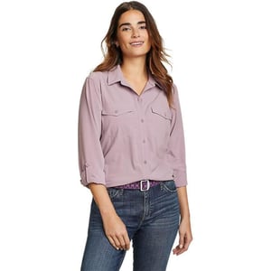 Eddie Bauer Womens Departure 20 LongSleeve ShirtDusty Iris