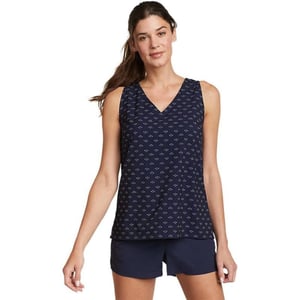 Eddie Bauer Womens Departure VNeck Tank Top  PrintTall Eclipse