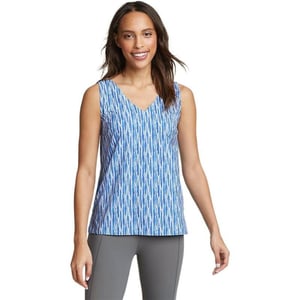 Eddie Bauer Womens Departure VNeck Tank Top  PrintTall Sailor Blue