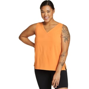 Eddie Bauer Womens Departure VNeck Tank Top  SolidTangelo