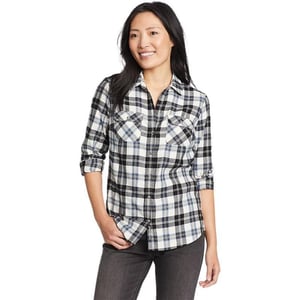 Eddie Bauer Womens Firelight Flannel ShirtRegular Buff