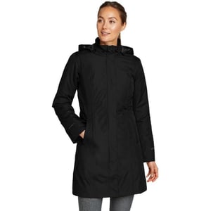 Eddie Bauer Womens Girl On The Go Insulated Trench CoatRegular Black