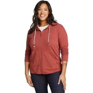 Eddie Bauer Womens Legend Wash Slub FullZip HoodieMaroon