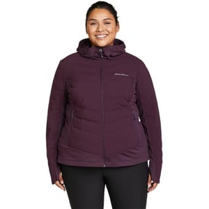 Eddie Bauer Womens MotionLoft Hybrid Down JacketPlus Deep Eggplant