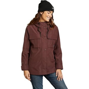 Eddie Bauer Womens Rainfoil Utility JacketRegular Redwood