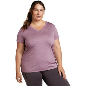 Eddie Bauer Womens Resolution ShortSleeve VNeck TShirtPlus Dusty Iris