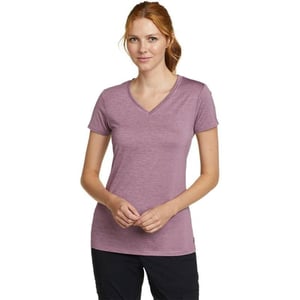 Eddie Bauer Womens Resolution ShortSleeve VNeck TShirtRegular Dusty Iris