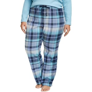 Eddie Bauer Womens Stines Favorite Flannel Sleep PantsPlus Slate Blue