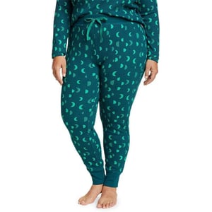 Eddie Bauer Womens Stines Favorite Waffle Sleep PantsPlus Dk Emerald