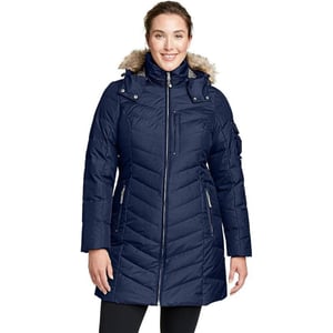 Eddie Bauer Womens Sun Valley Down ParkaPetite Dk Navy