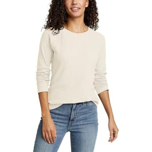 Eddie Bauer Womens Thermal Raglan LongSleeve CrewIvory