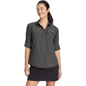 Eddie Bauer Womens UPF Guide 20 ShirtRegular Carbon