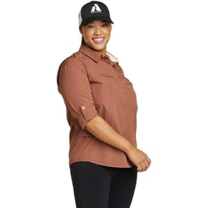 Eddie Bauer Womens UPF Guide 20 ShirtRegular Cocoa