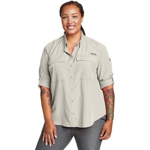 Eddie Bauer Womens UPF Guide LongSleeve ShirtPlus Cloud