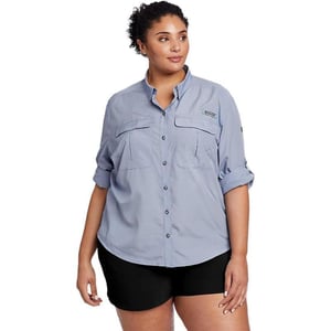 Eddie Bauer Womens UPF Guide LongSleeve ShirtPlus Dusty Blue