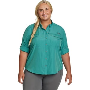 Eddie Bauer Womens UPF Guide LongSleeve ShirtPlus Dusty Jade