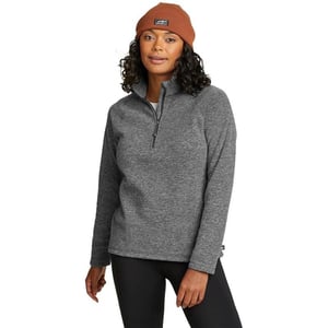 imageEddie Bauer Womens Quest Fleece 14Zip  SolidCharcoal Htr