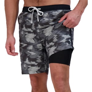 imageEddie Bauer Mens SPF 50 Volley Swim Trunk 8quot Inseam Comes with Comfort Liner  Ultimate Comfort ampamp StretchBlack