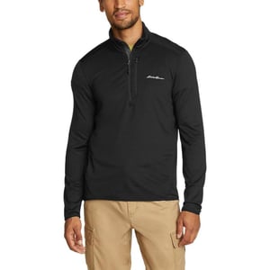 imageEddie Bauer Mens Activator Grid LongSleeve HalfZip FleeceBlack