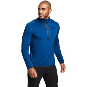 imageEddie Bauer Mens Activator Grid LongSleeve HalfZip FleecePacific Blue