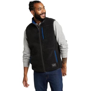 imageEddie Bauer Mens Chilali Faux Shearling Fleece VestCarbon