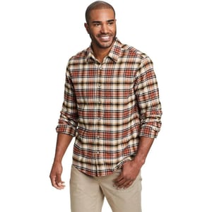 imageEddie Bauer Mens Classic Fit Favorite LongSleeve Flannel ShirtOatmeal