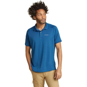 imageEddie Bauer Mens Resolution 20 Pro ShortSleeve Polo ShirtPacific Blue