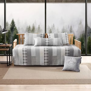 imageEddie Bauer Daybed Set 4 Piece Cotton Bedding Set All Season Lodge Home Dcor Fairview Grey DaybedFairview Grey