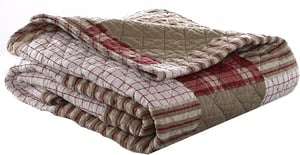 imageEddie Bauer Throw Blanket Reversible Cotton Quilted Bedding Home Decor for All Seasons 50quot x 60quot Camano Island Red