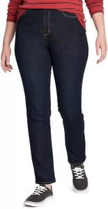 imageEddie Bauer Womens Voyager HighRise Jeans  Slim StraightDk Indigo