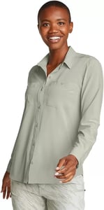 imageEddie Bauer Womens Departure 30 LongSleeve ShirtHerb