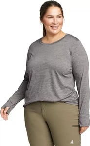 imageEddie Bauer Womens Resolution Stretch LongSleeve TShirtDark Smoke