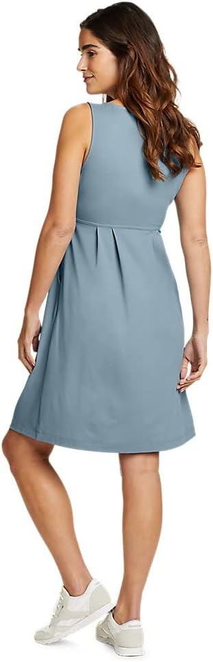 Eddie Bauer Womens Aster Crossover Dress  SolidRegular Chambray Blue