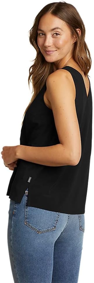 Eddie Bauer Womens Departure VNeck Tank Top  SolidBlack