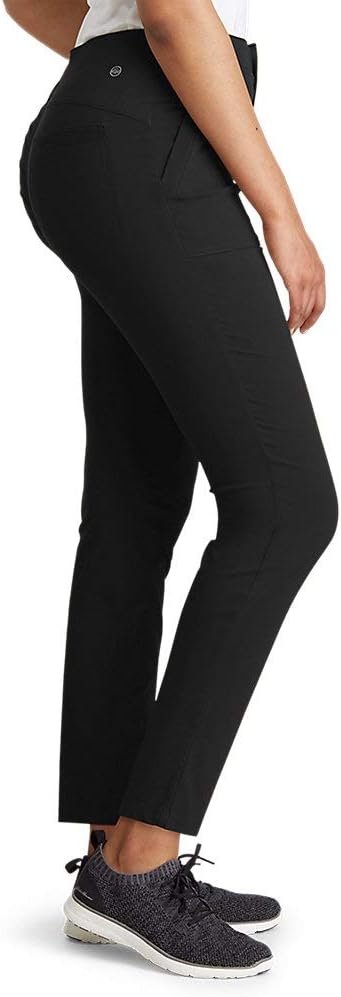 Eddie Bauer Womens Sightscape Horizon Slim Straight Ankle PantsPetite Black