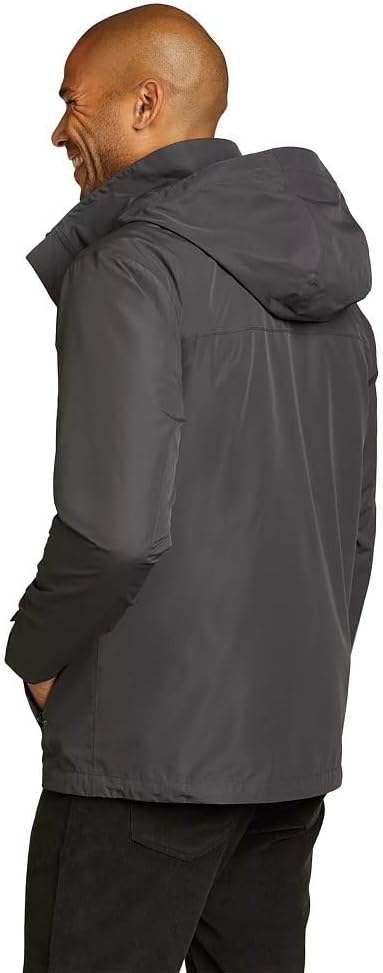 Eddie Bauer Mens Packable Rainfoil JacketDark Smoke Recycled